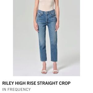 Agolde Riley High Rise Straight Crop